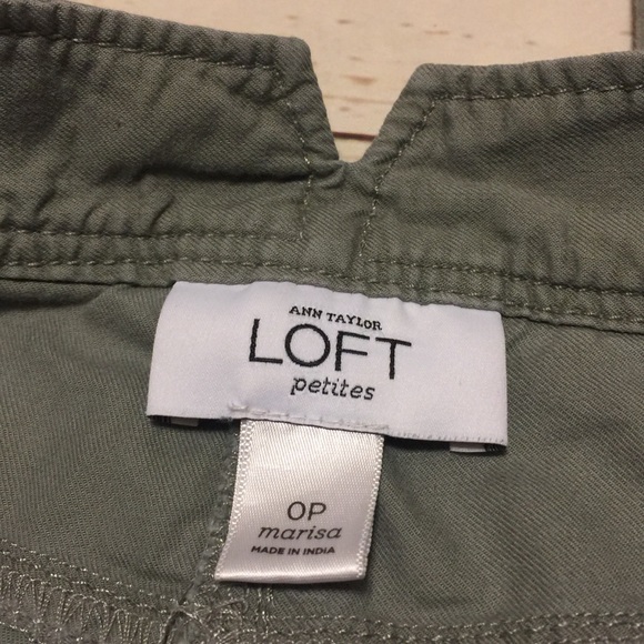 LOFT Relaxed Fit Marissa Utility Pants Sage Green - Picture 7 of 8